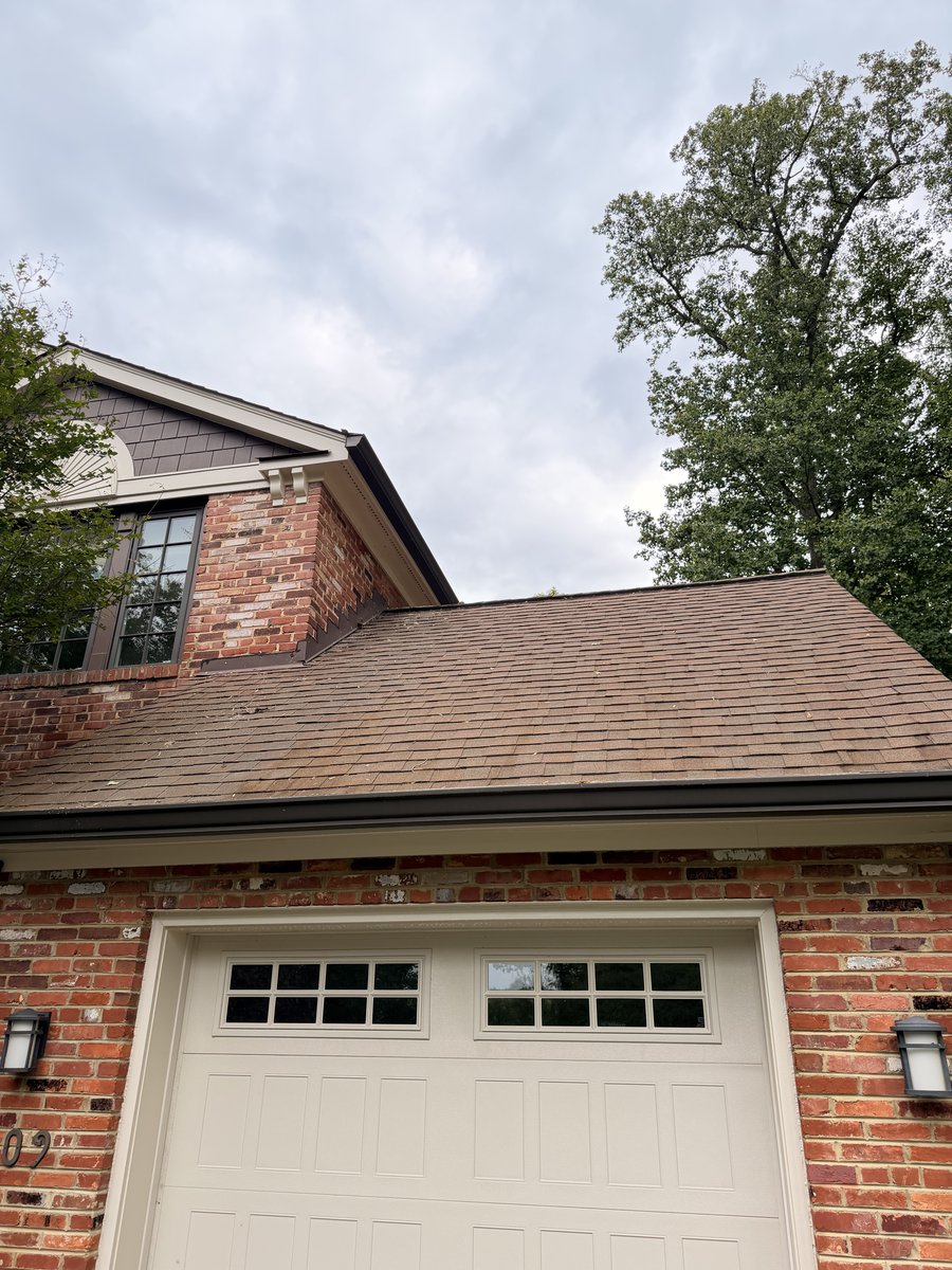 Roof after soft washing